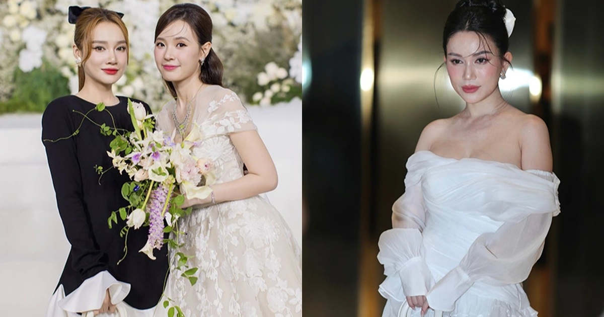 Hải Nam - Jun Vũ đi ăn cưới với trang phục đen đồng điệu. Nữ diễn viên ghi điểm với váy khoét ngực quyến rũ, kết hợp cùng túi xách Gucci GG Marmont Petite (956 USD - 24,3 triệu đồng) (Ảnh: Hải Long, Net-a-Porter).